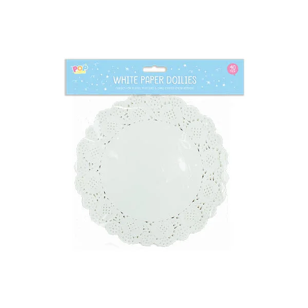 Pop Party White Paper Doilies 40 Pack