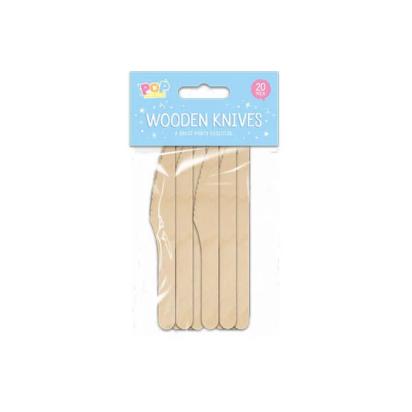 Pop Party Wooden Knives 20 Pack