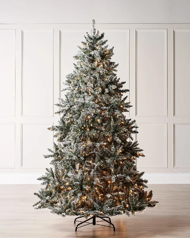 Pre-Lit Full Bodied Snow Flocked Christmas Tree, 7 ft