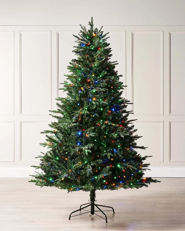 Pre-lit Grand Alaskan Fir Christmas Tree, Dual Multi Colour, 5 ft