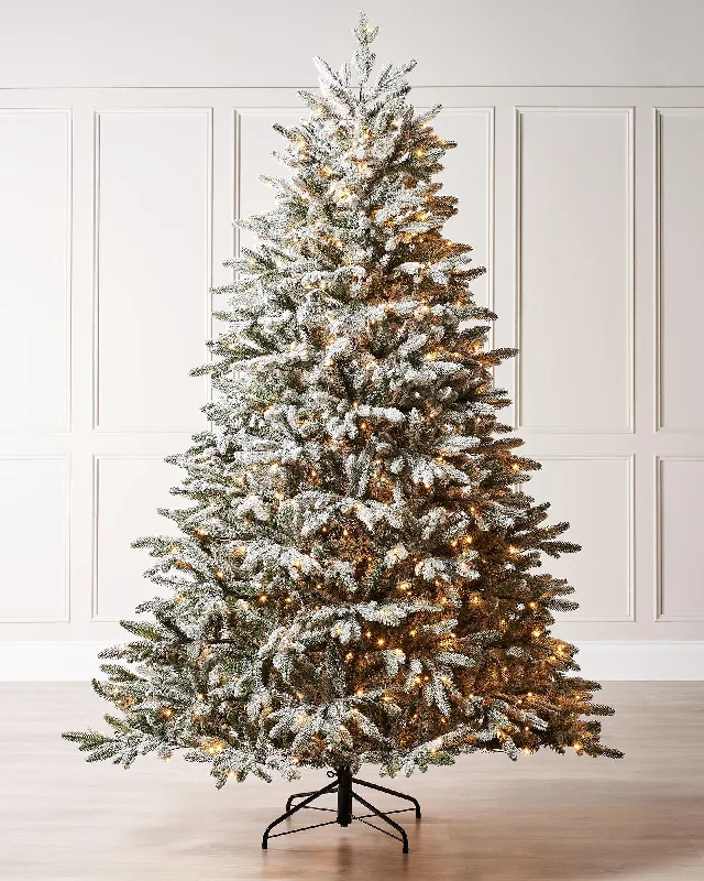 Pre-Lit Snow Flocked Christmas Tree, 6.5 ft