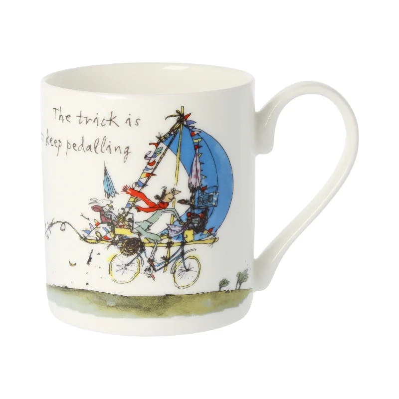 Quentin Blake The Trick Is To Keep Pedalling Bone China Mug