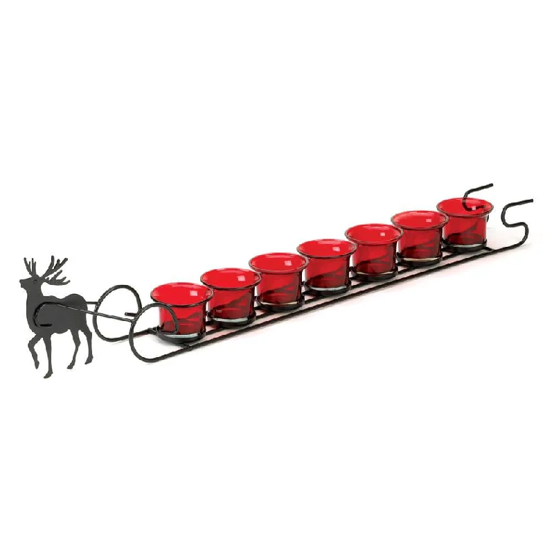 Reindeer Sleigh Candle Holder Display