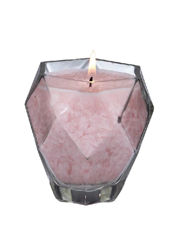 Rose Quartz Jewel Glass Candle