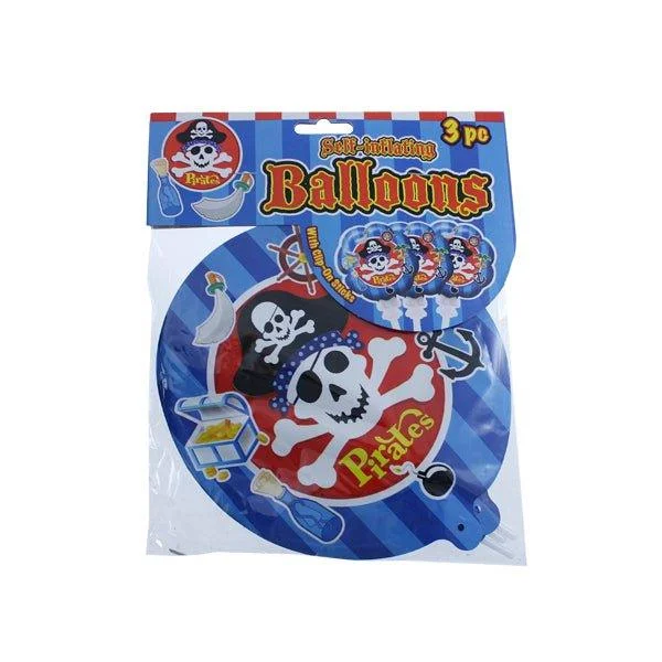 Self Inflating Balloon Pirate 3 Pk