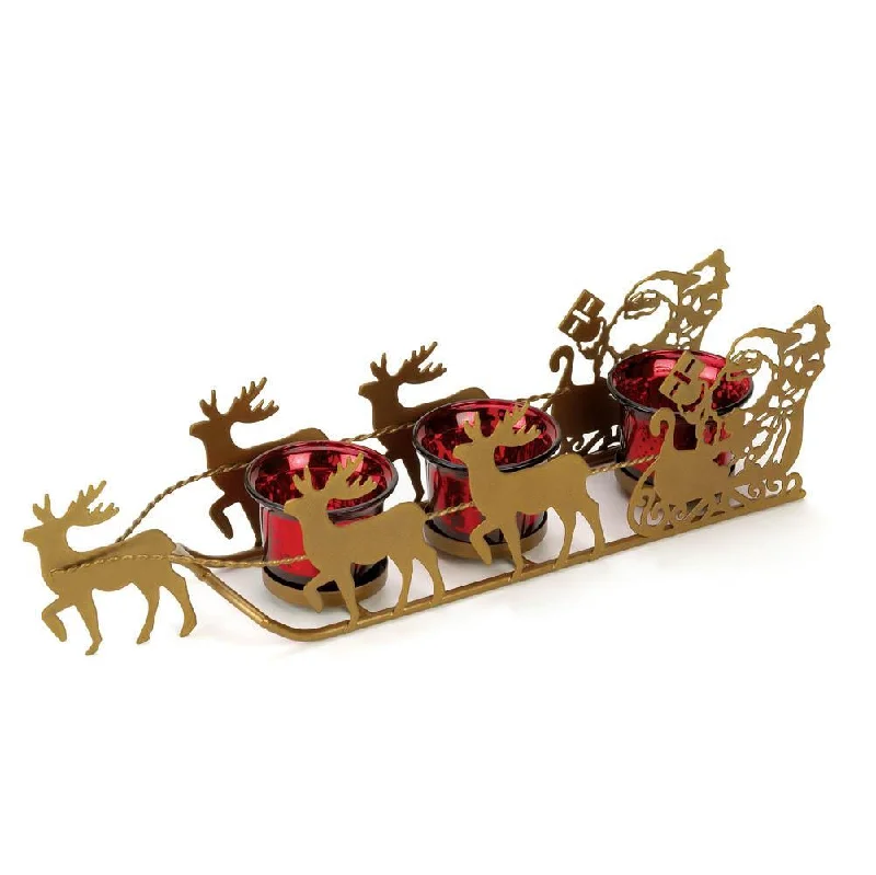 Shimmering Sleigh Candle Holder