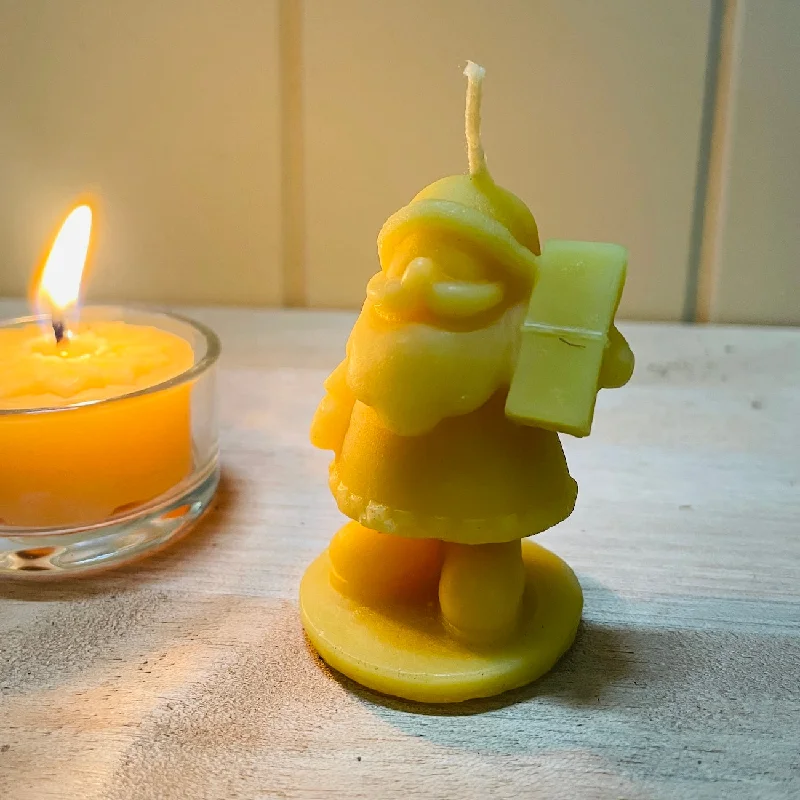 Smiling Santa Beeswax Candle