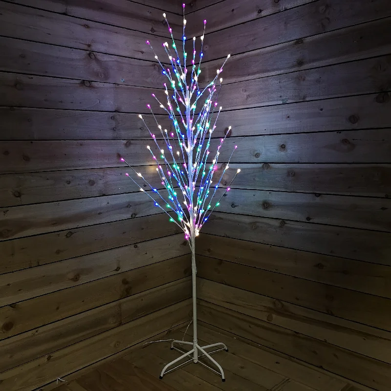 Snowtime 1.8m Rainbow Light Up Tree With Pink, WarmWhite, Blue & Green LEDs