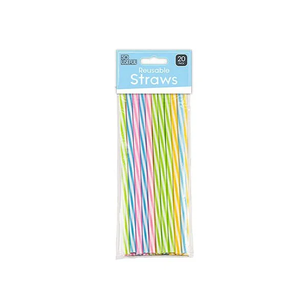 So Useful Reusable Straws 20 Pack