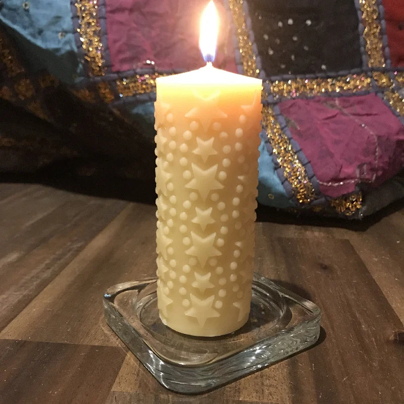 Star Beeswax Candle