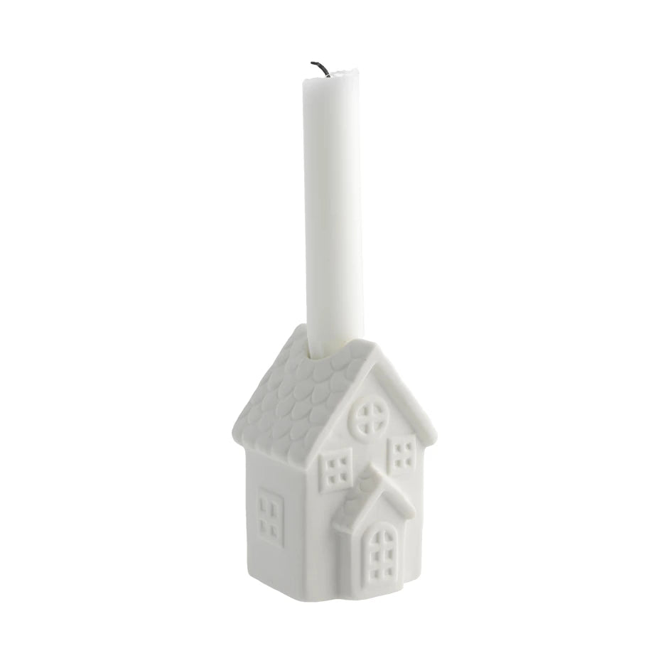 Storefactory White Ceramic Candle Holder - Ljusstaden Nr 1