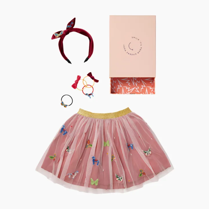 Stych Butterfly & Unicorn Tulle Skirt & Hair Accessories Gift Box