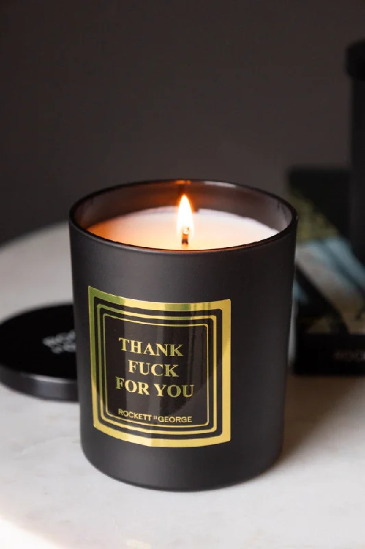 Thank Fuck For You Scented Candle - Leather & Tobacco