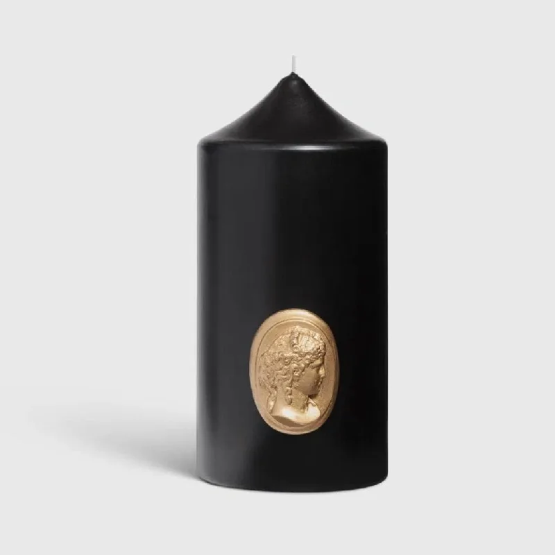 Trudon | Black Pillar Candle | 8 x 15cm