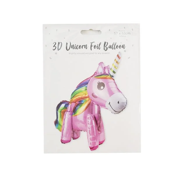 Unicorn 3D Foil Balloon 57x53cm