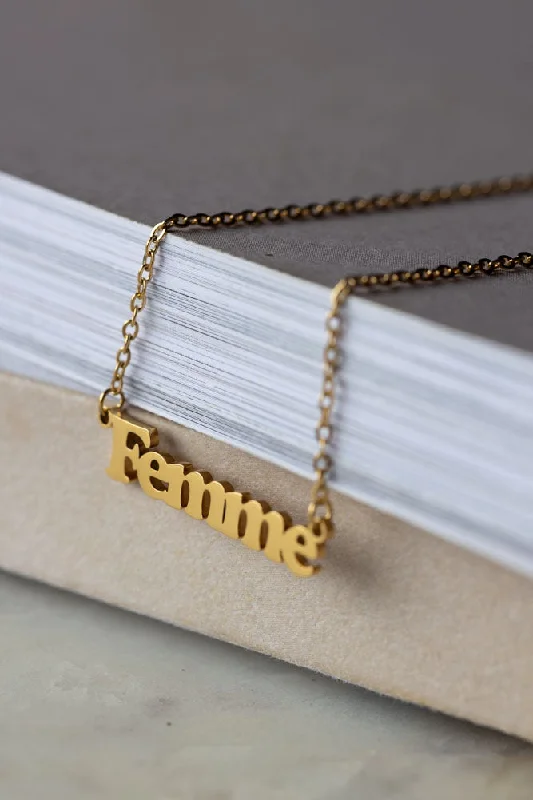 Waterproof Gold Femme Necklace