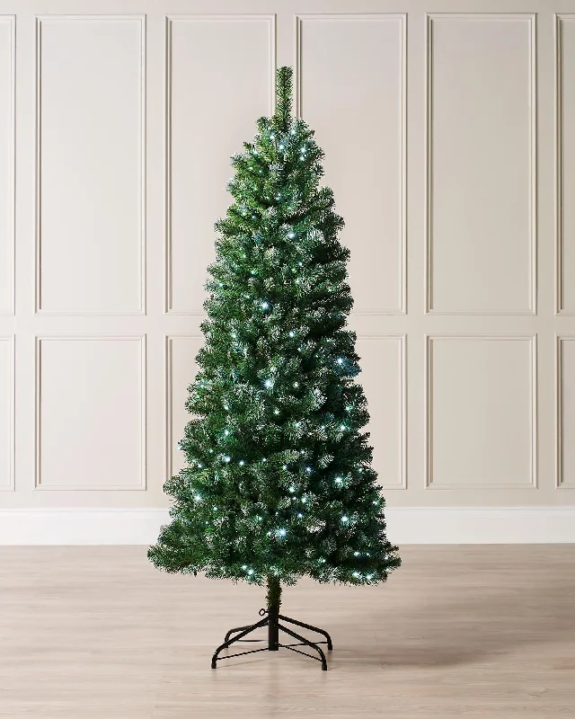 Pre-Lit Slim Frosted Christmas Tree, 6 ft