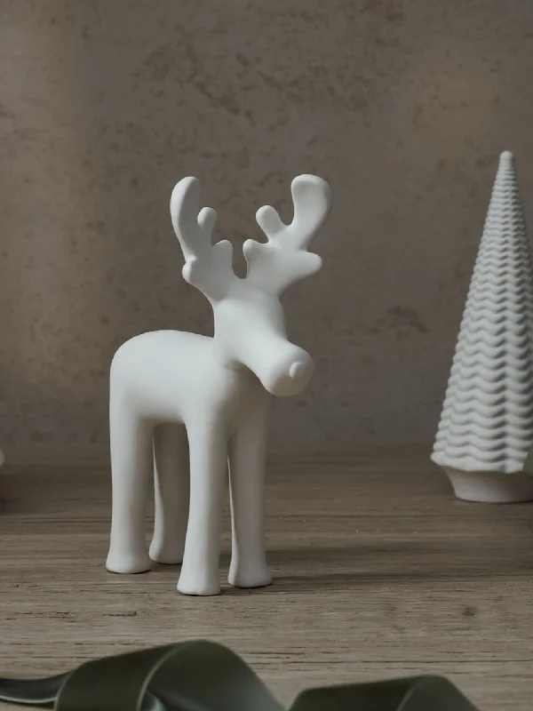 White Ceramic Moose