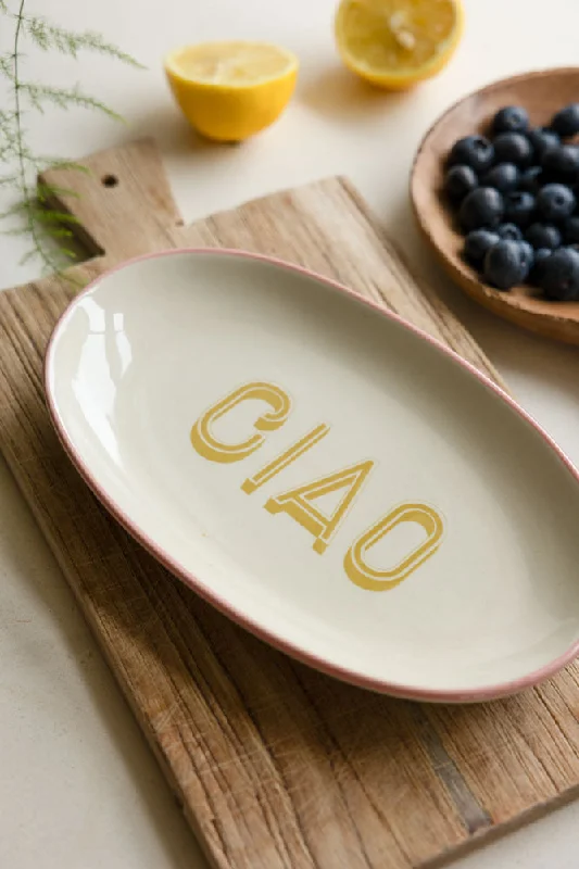 White Ciao Plate