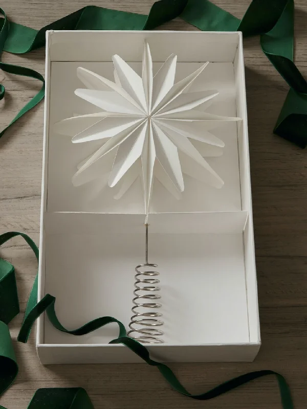 White Paper Star Tree Topper