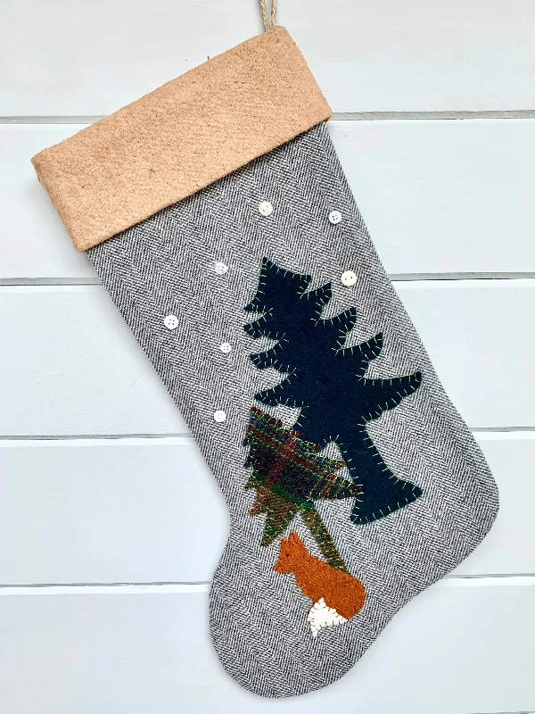 Woodland Fox Christmas Stocking