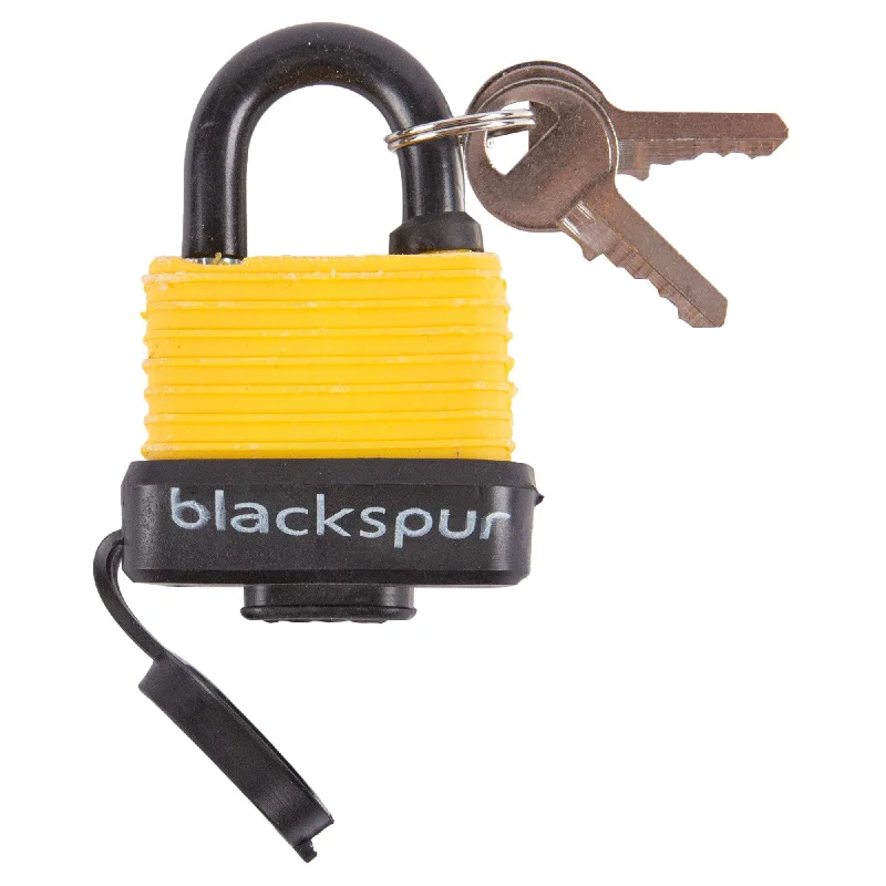 Yellow 4cm Laminated Steel Weatherproof Padlock - By Blackspur